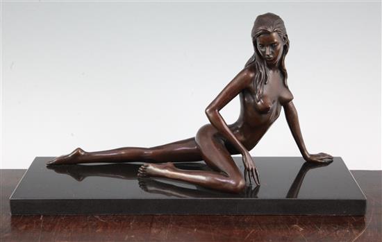 § Jonathan Wylder (1957-) bronze, Prague Length 15in.